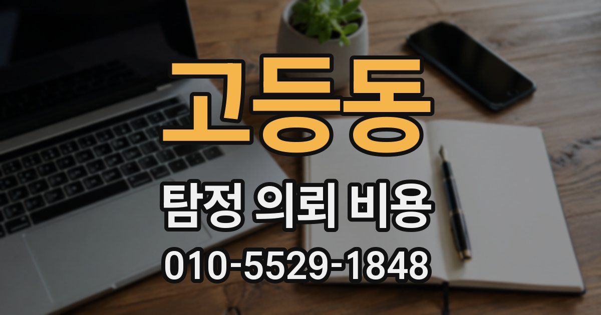 고등동 탐정 의뢰 비용