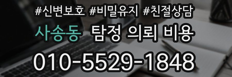 사송동 탐정 의뢰 비용