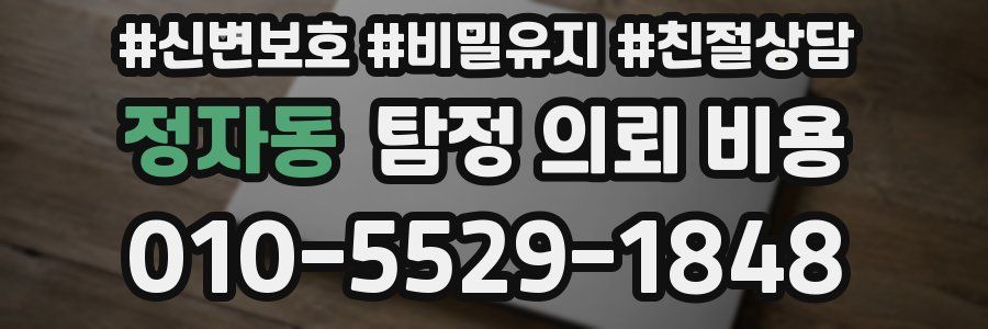 정자동 탐정 의뢰 비용