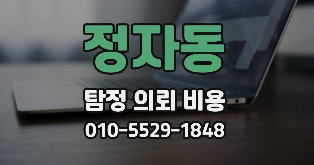 정자동 탐정 의뢰 비용