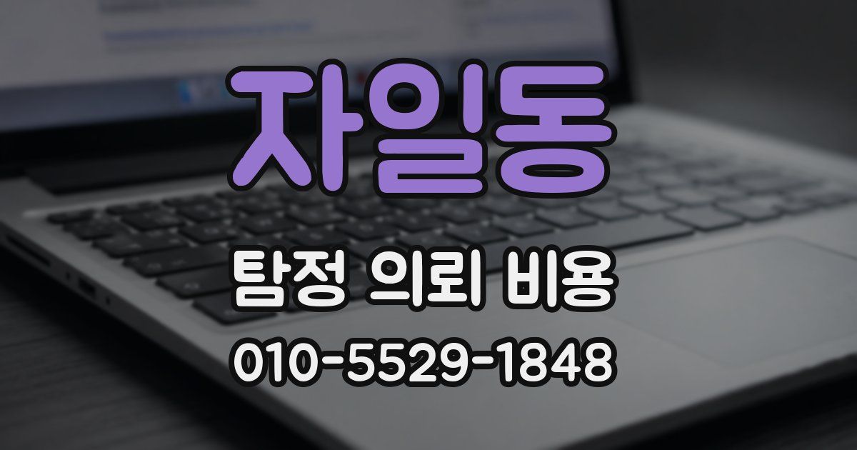 자일동 탐정 의뢰 비용
