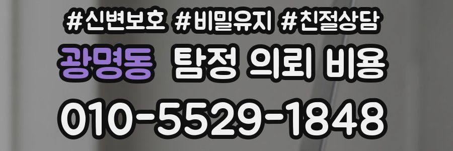 광명동 탐정 의뢰 비용