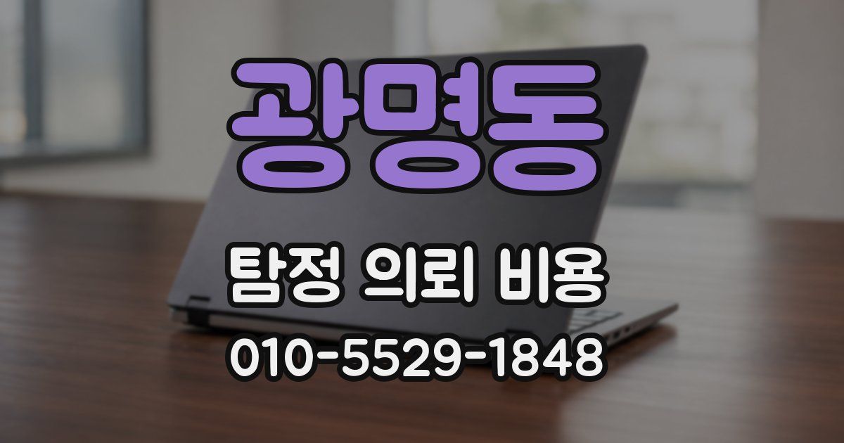 광명동 탐정 의뢰 비용