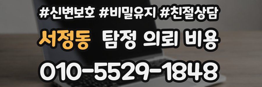 서정동 탐정 의뢰 비용