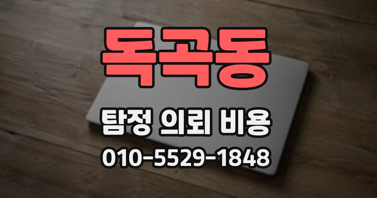 독곡동 탐정 의뢰 비용
