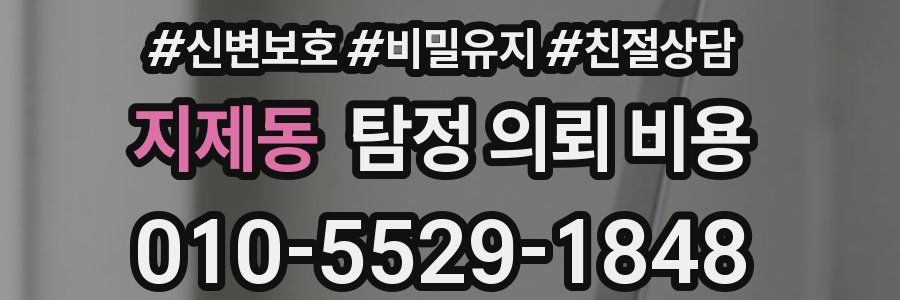 지제동 탐정 의뢰 비용