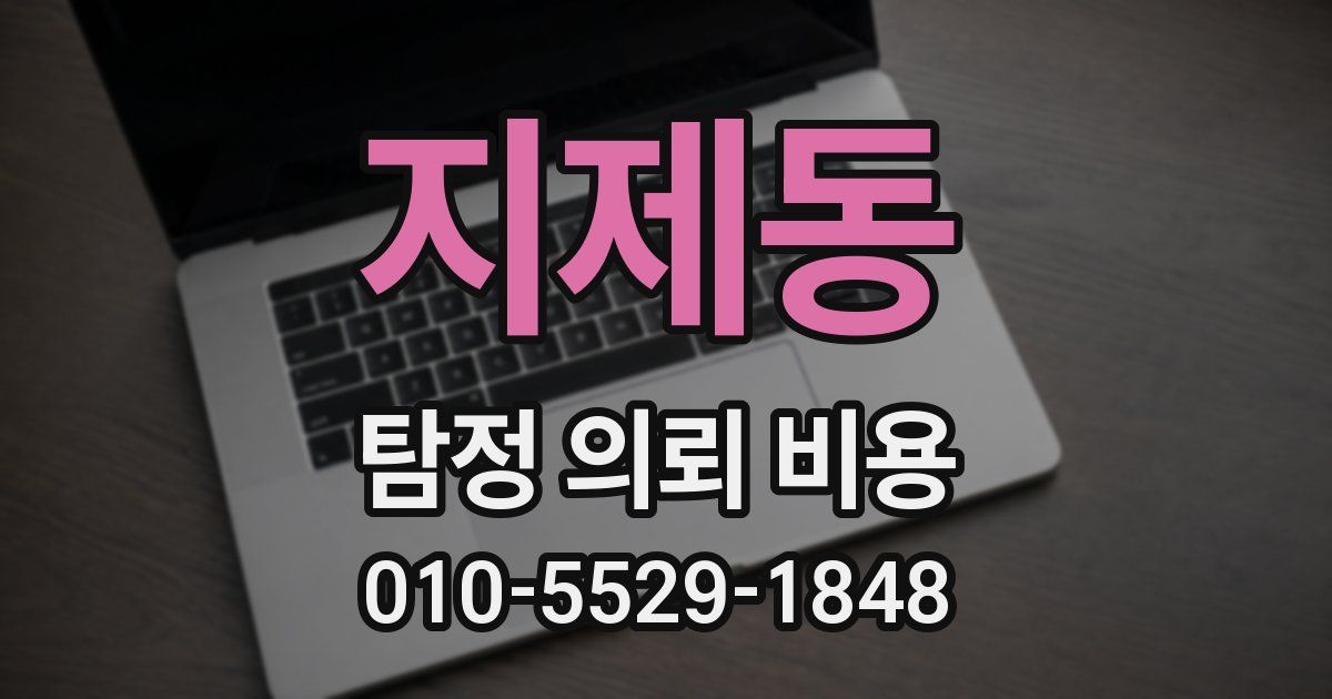 지제동 탐정 의뢰 비용