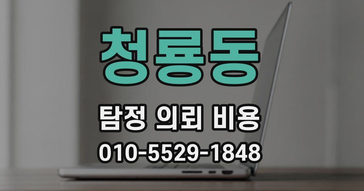 청룡동 탐정 의뢰 비용