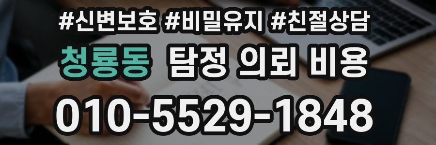 청룡동 탐정 의뢰 비용