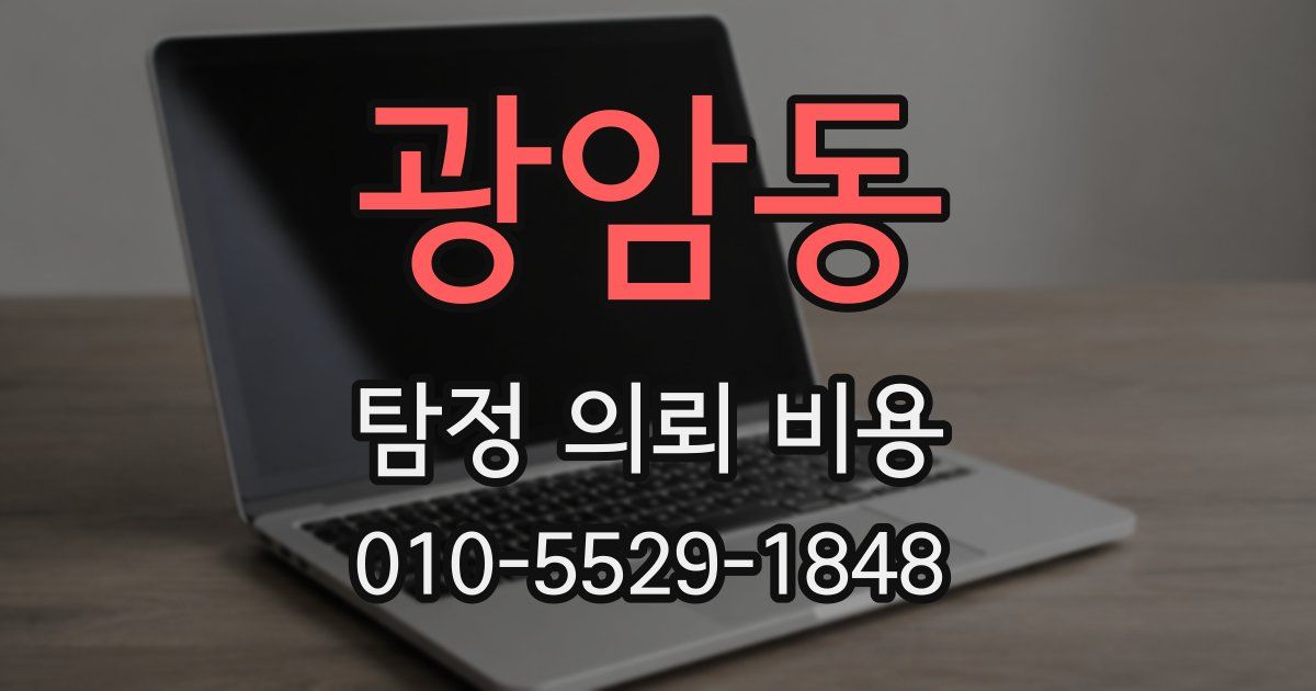 광암동 탐정 의뢰 비용