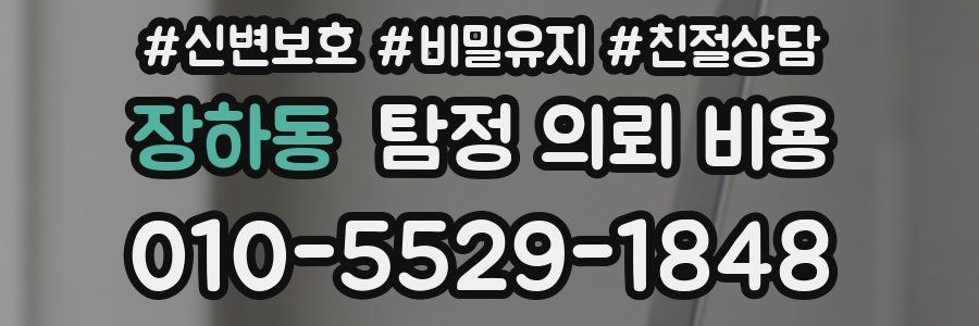 장하동 탐정 의뢰 비용