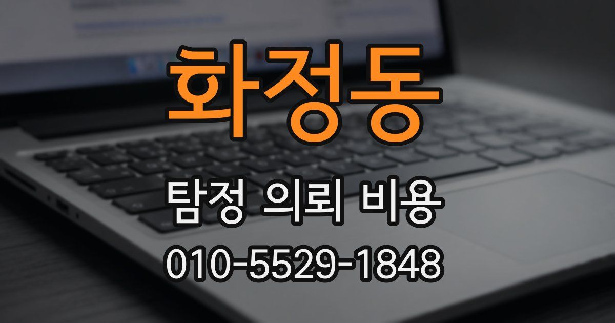 화정동 탐정 의뢰 비용