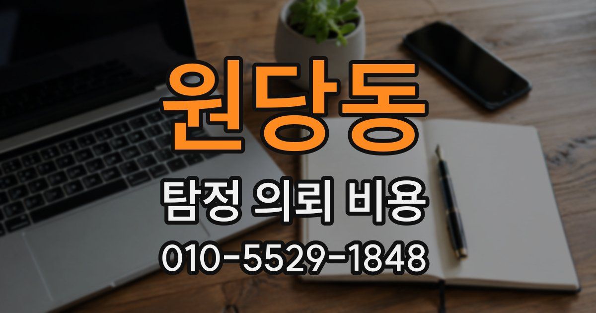 원당동 탐정 의뢰 비용