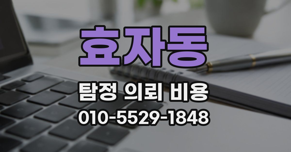 효자동 탐정 의뢰 비용