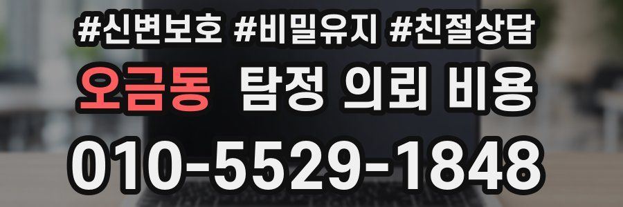 오금동 탐정 의뢰 비용