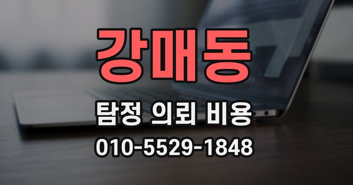 강매동 탐정 의뢰 비용