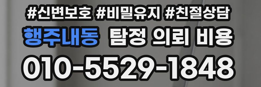 행주내동 탐정 의뢰 비용