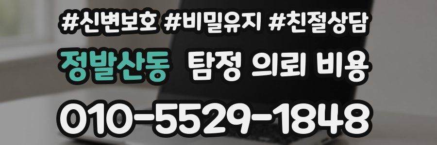 정발산동 탐정 의뢰 비용
