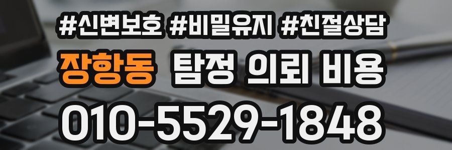 장항동 탐정 의뢰 비용