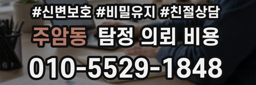 주암동 탐정 의뢰 비용