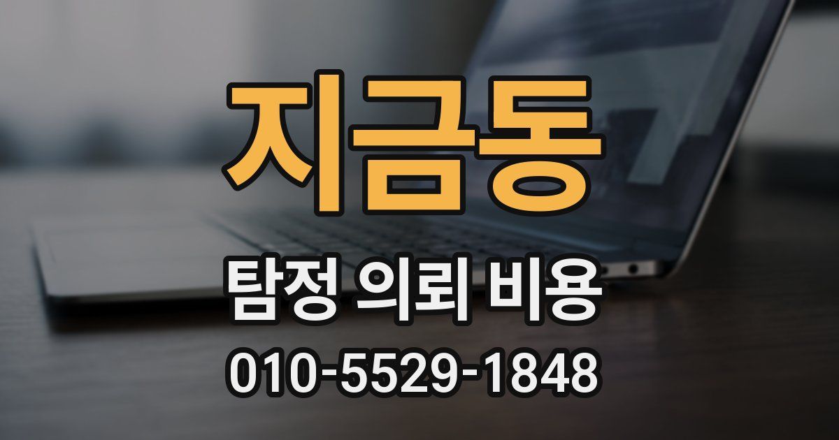 지금동 탐정 의뢰 비용
