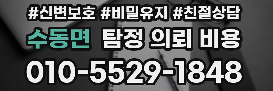 수동면 탐정 의뢰 비용