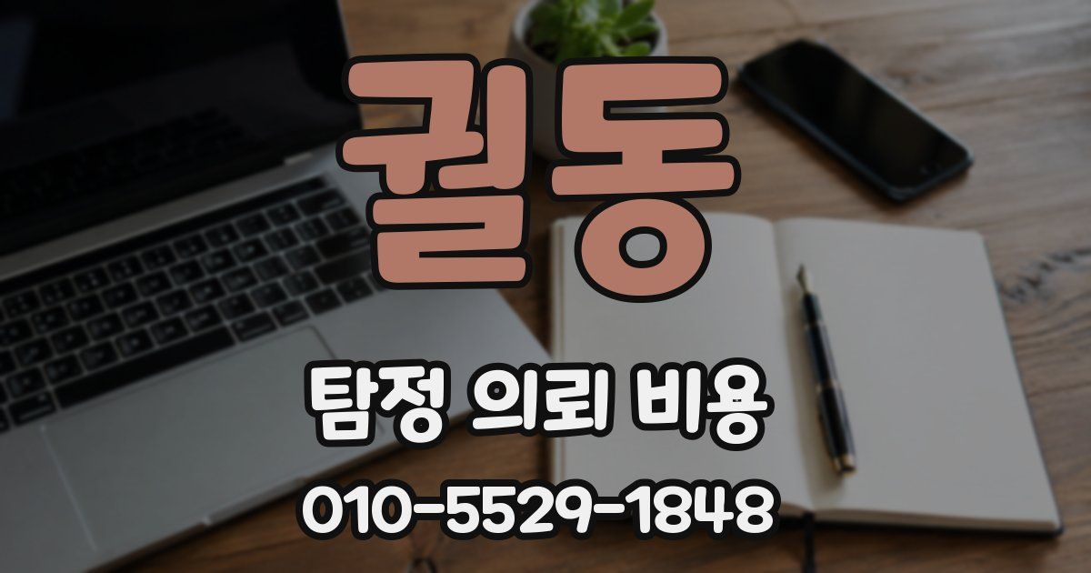 궐동 탐정 의뢰 비용