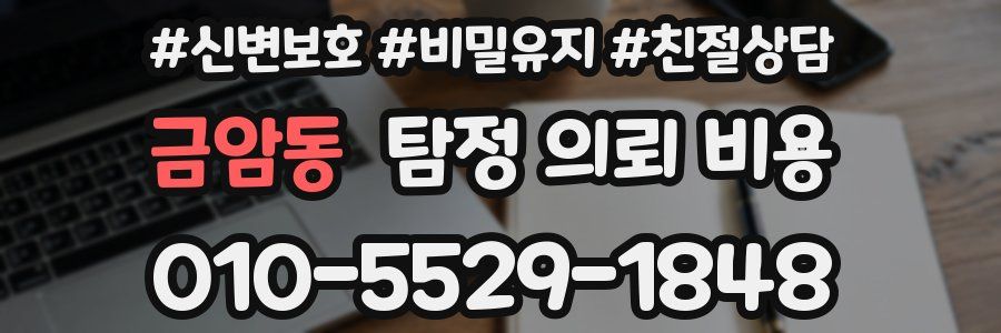 금암동 탐정 의뢰 비용