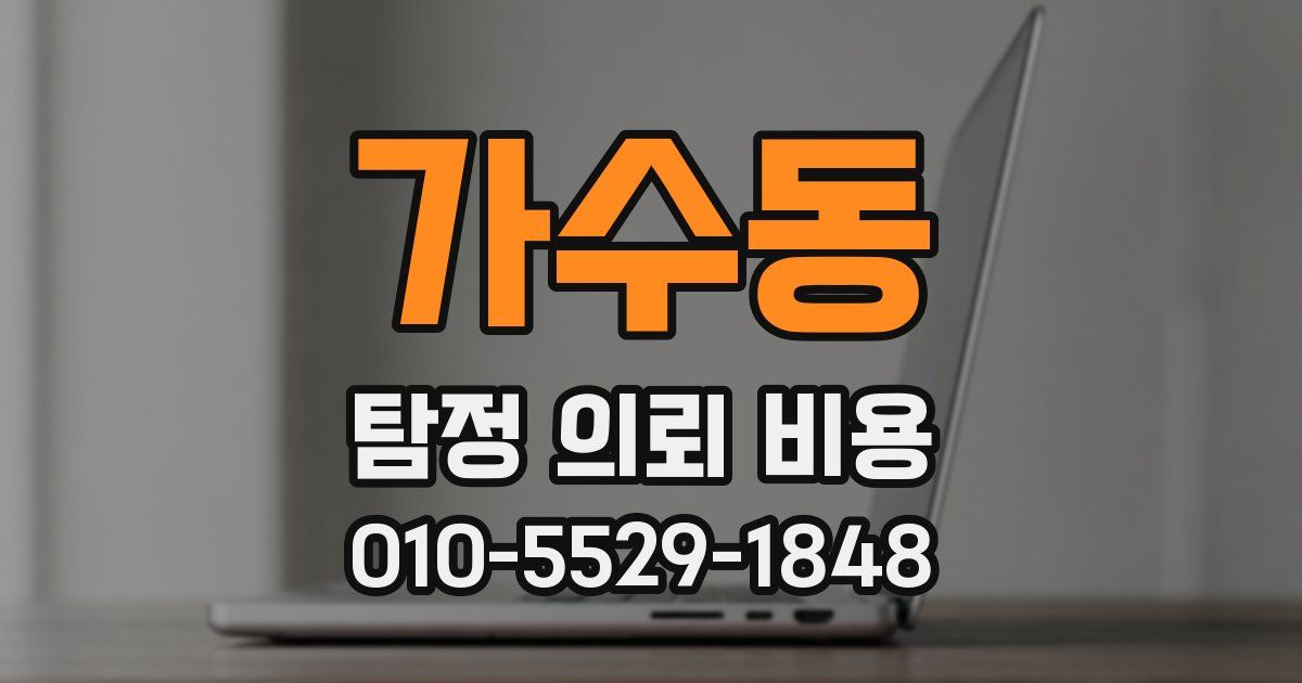 가수동 탐정 의뢰 비용