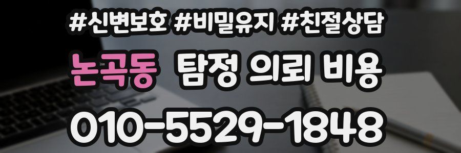 논곡동 탐정 의뢰 비용
