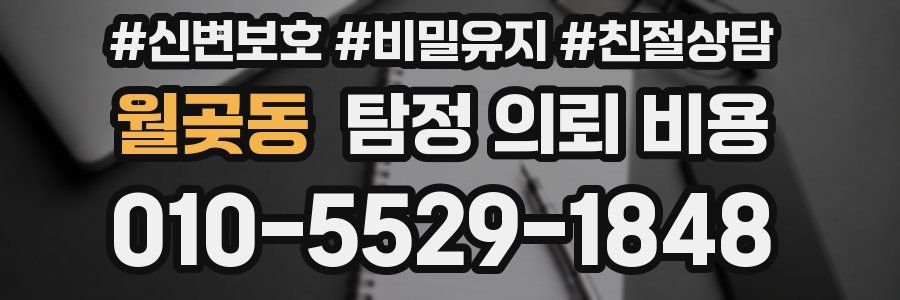 월곶동 탐정 의뢰 비용