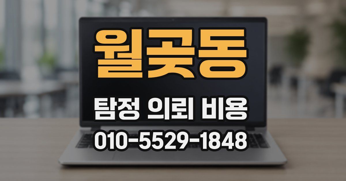 월곶동 탐정 의뢰 비용
