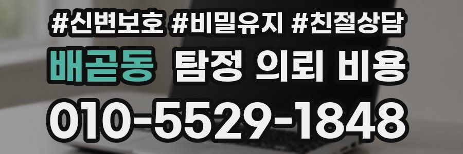 배곧동 탐정 의뢰 비용