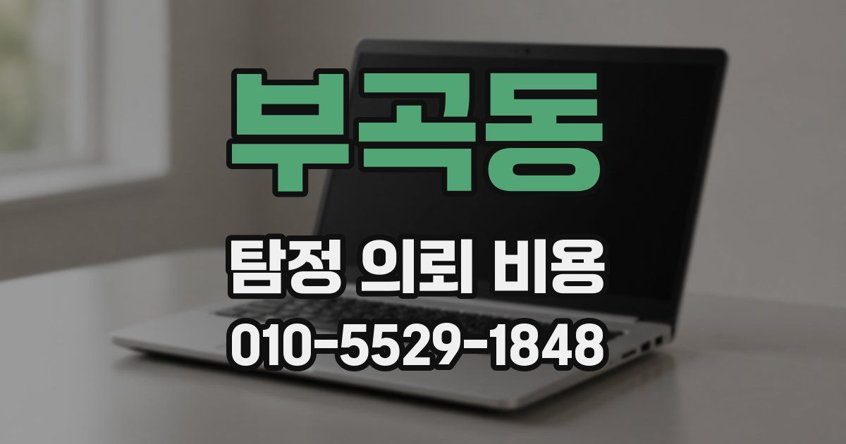 부곡동 탐정 의뢰 비용