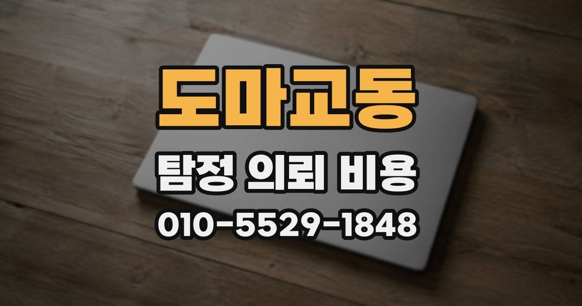 도마교동 탐정 의뢰 비용