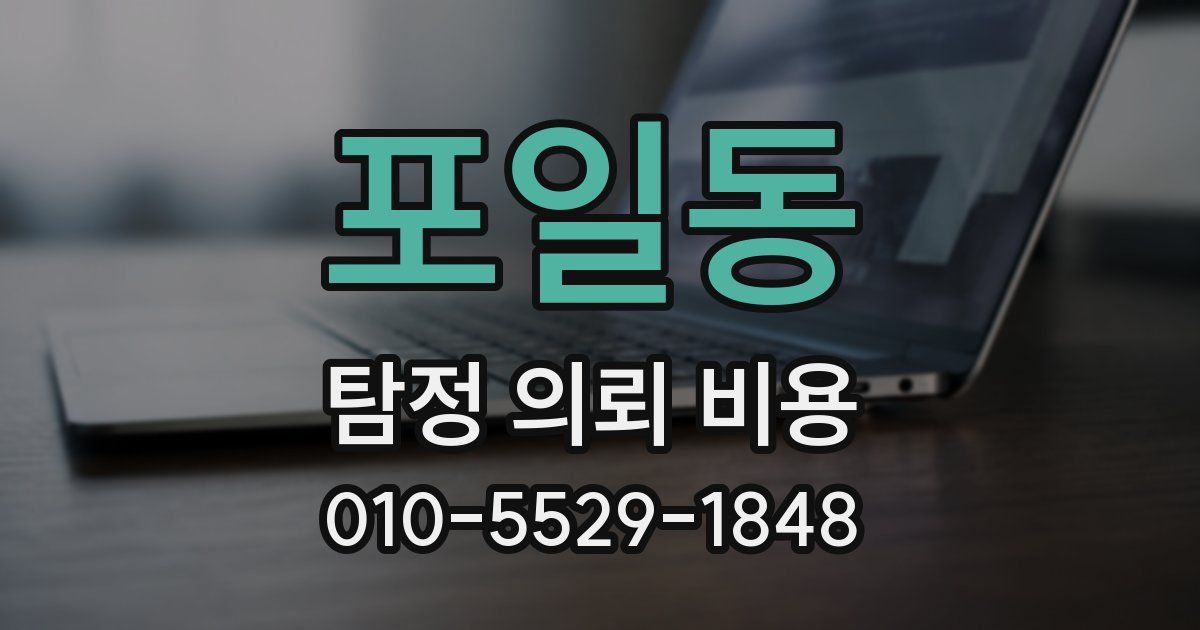 포일동 탐정 의뢰 비용