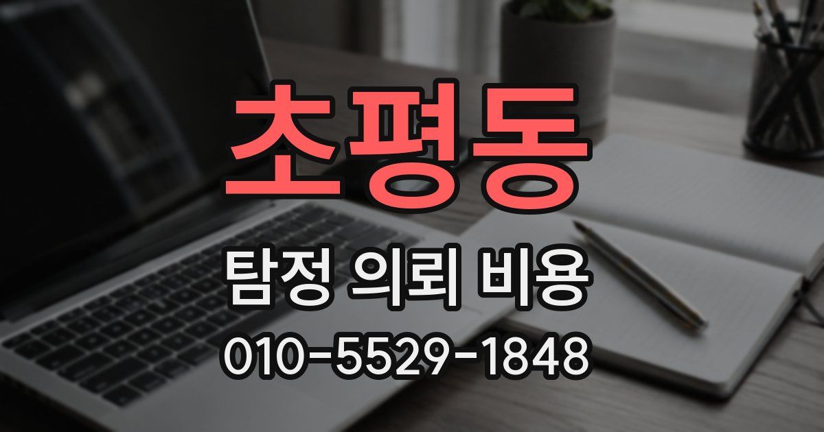 초평동 탐정 의뢰 비용