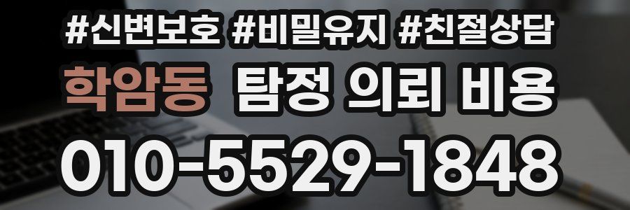학암동 탐정 의뢰 비용