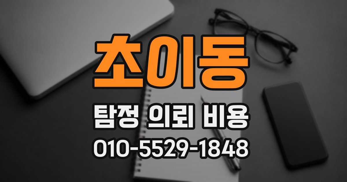 초이동 탐정 의뢰 비용
