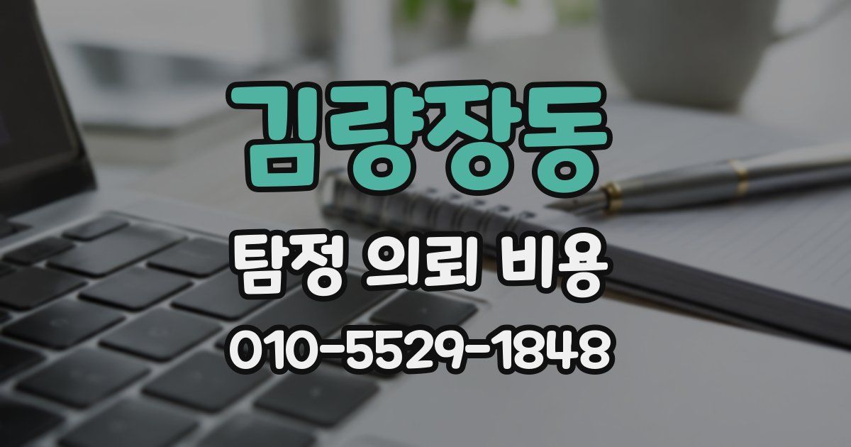 김량장동 탐정 의뢰 비용
