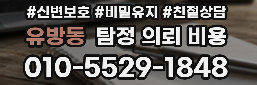 유방동 탐정 의뢰 비용