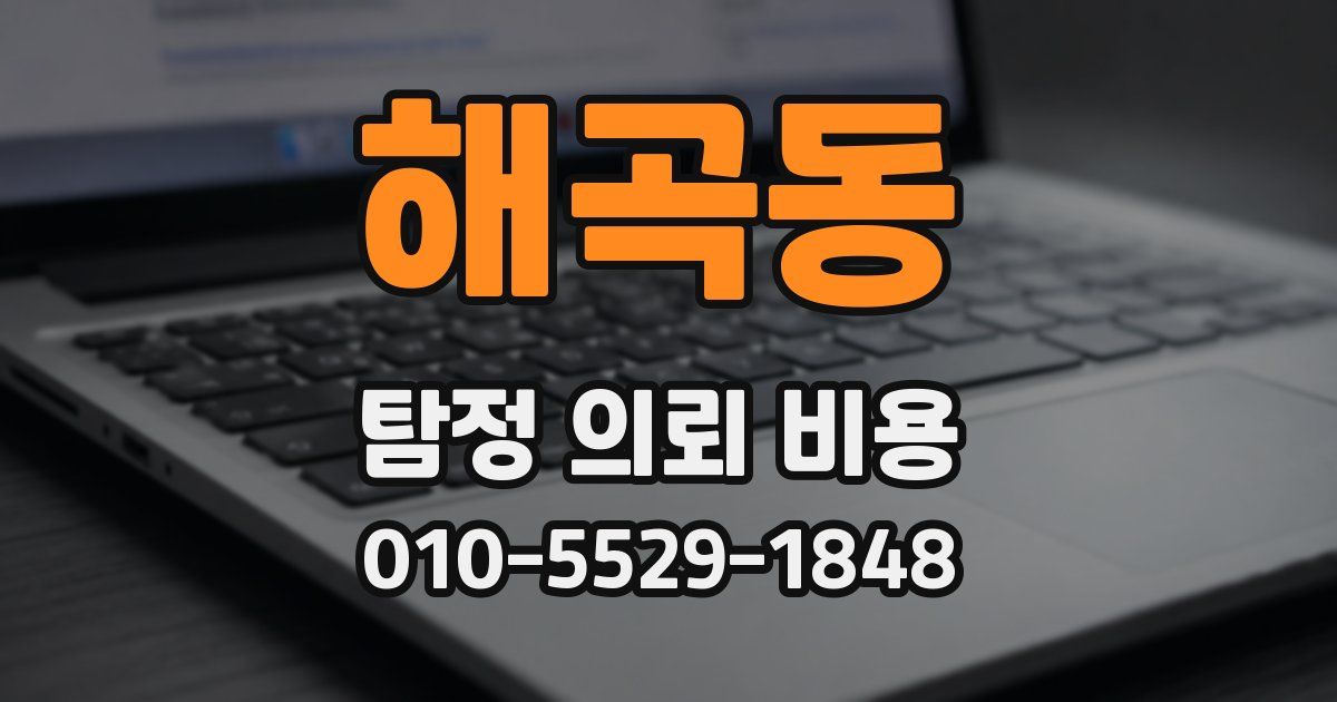 해곡동 탐정 의뢰 비용