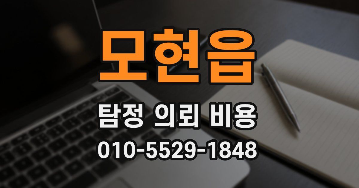 모현읍 탐정 의뢰 비용