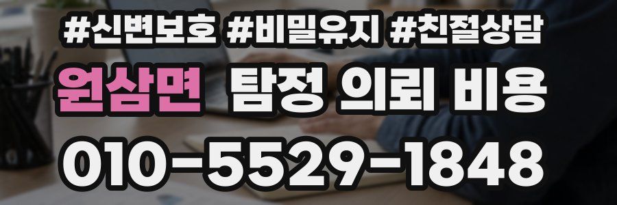 원삼면 탐정 의뢰 비용