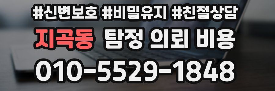 지곡동 탐정 의뢰 비용