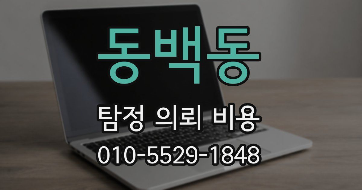 동백동 탐정 의뢰 비용