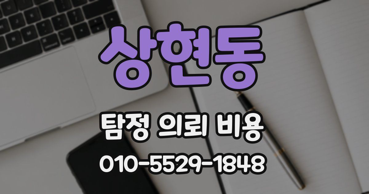 상현동 탐정 의뢰 비용