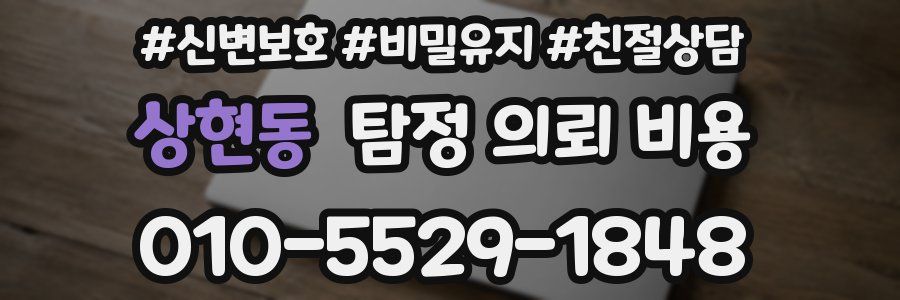 상현동 탐정 의뢰 비용