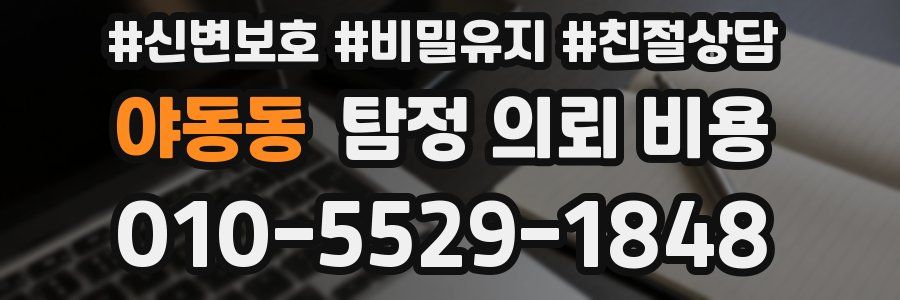 야동동 탐정 의뢰 비용