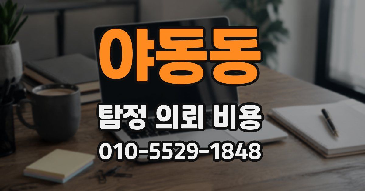 야동동 탐정 의뢰 비용